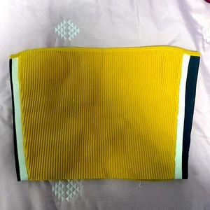 Aritzia Babaton Yellow Knit Tube Top